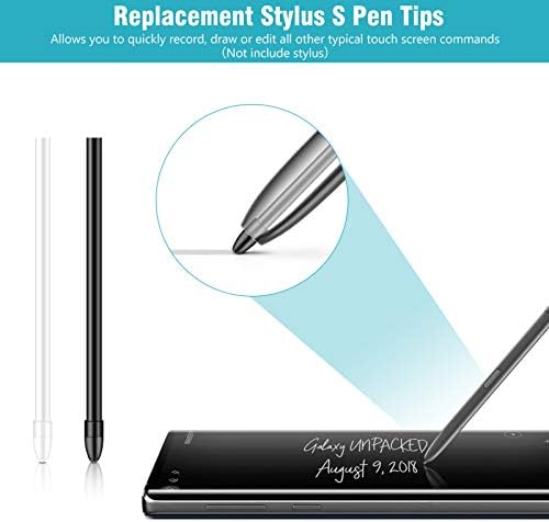 Сменяеми накрайници стилус S Galaxy Note 8/9 Tab S 3/4, Смяна на накрайници стилус пинсети за премахване (черен)