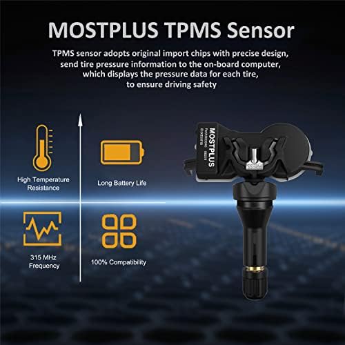 MOSTPLUS 68313387AB Сензор, Система за контрол на налягането в гумите (TPMS), 433 Mhz, Съвместим за Dodge Jeep 2013-2019