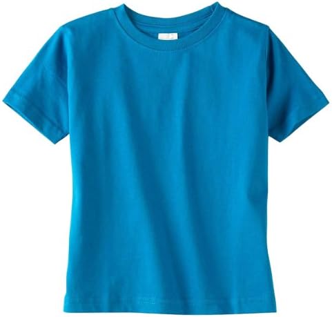 Тениска От мека джърси с кръгло деколте и Кроличьими Шкурками За деца, Blk, 2T