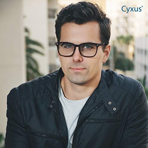 Cyxus Компютърни Очила с Блокиране на синя Светлина за Мъже И Жени, Очила с Квадратни UV Филтър за цифрови Екрани, Срещу умората