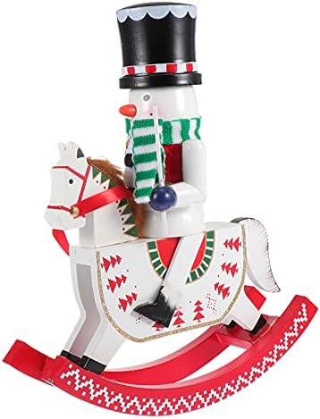 Настолни играчки ABOOFAN Фигурки Щелкунчика на Кон-рока Коледни Традиционните Дървени Орнаменти във формата на Снежен човек-Щелкунчика 30 см за Рафтове, Маси, Украса, У