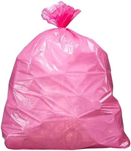 Торби за боклук Plasticplace обем 12-16 литра │ 1,2 Mils │ Розови втулки за боклук резервоарите │ 24 x 31 (брой 250