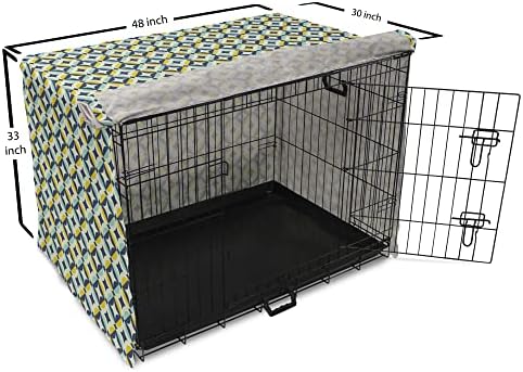 Foldout Модерен Калъф за клетка за кучета Средата на века, Абстрактни Скандинавски Дизайн, Лесен за Употреба Калъф