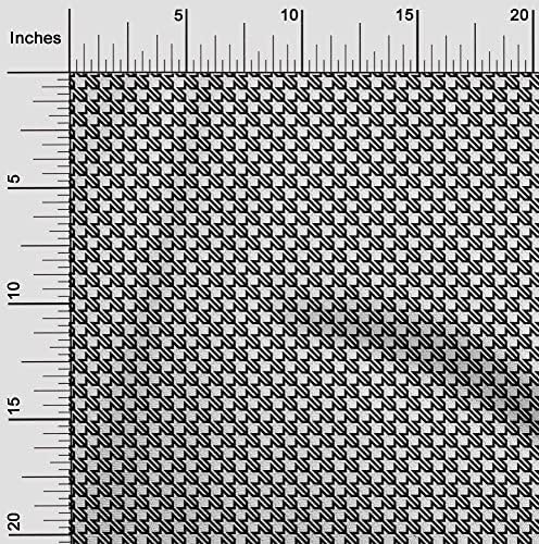 oneOone Вискозная черен плат, материал за шиене в тънка клетка, тъкан с принтом ширина 56 см-6185