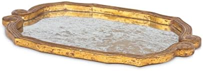 Огледален Тава Park Hill Collection EAI16001 среден размер Eloise Antique, Дължина 15,75 инча, Златни