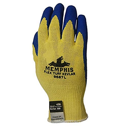 Кевларовая ръкавица MCR Safety 9687XL Flex Туф, X-Large, синьо (опаковка от 12 броя)