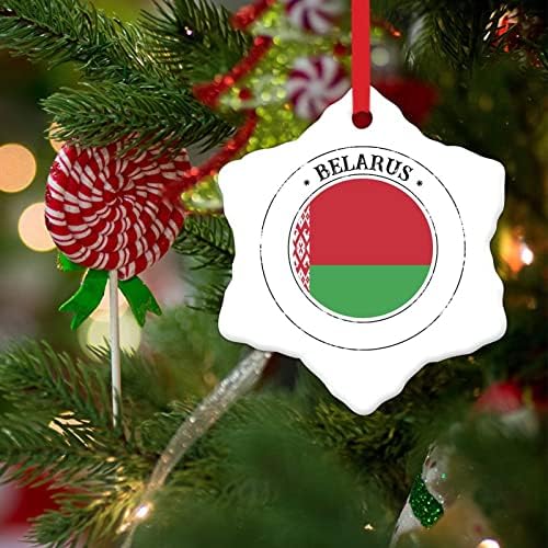 Украса на Коледната Елха на Беларус В Памет на Националния Флаг на Беларус Коледна Украса за деца Градски