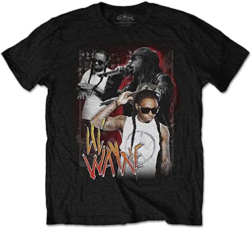 Мъжки t-shirt Lil Wayne в чест на 90-те години, Черен
