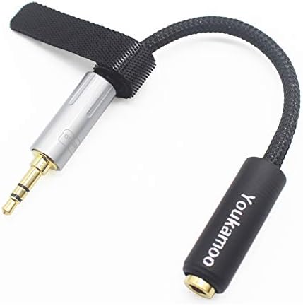 Youkamoo 3,5 мм Plug-4,4 мм Plug 8-Ядрени със сребърно покритие Слушалки аудио кабел-Адаптер за слушалки в кутия, 3.5