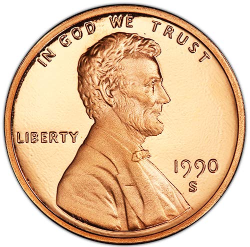 Цент Памет Линкълн 1990 - Те години Proof Choice Монетен двор на САЩ, без да се прибягва