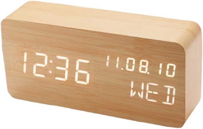 Digital alarm clock от Поканического дърво, Настолни часовници, време, дата (ММ/ДД/ГГ), Ден от седмицата, температурата,