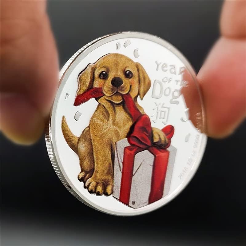 Австралия 2018 Wuxu Dog Baby Възпоменателна Монета Събиране Animal New Year Цвят Сребърно Покритие Монета Подарък Монета