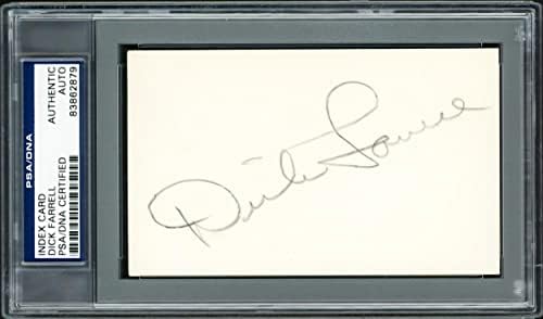 Картичка с автограф на Дик Ренде Фаррелла размер 3x5 Филаделфия Филис PSA/ДНК В наличност 211346 - MLB Cut Signatures