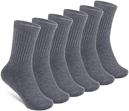 Чорапи за екипажа Auranso За момчета от 6 Чифта Спортни Чорапи до Глезена на подушечках за момичета от 3 до