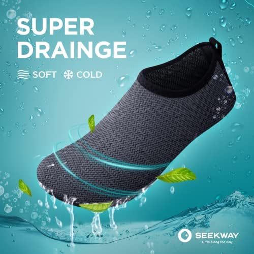 SEEKWAY Водна Обувки бързо съхнещи Чорапи за гмуркане Бос Без Шнур за Плаж, Басейн, Плуване, Река, Йога, Езера,
