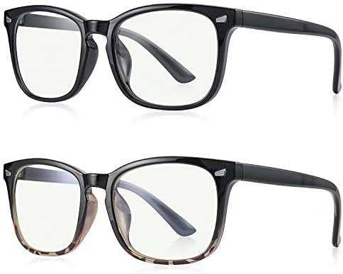 OLIEYE Компютърни Блокер Очила със Синя Светлина - Квадратни Точките за Жени И Мъже, Предпазни Очила за четене,