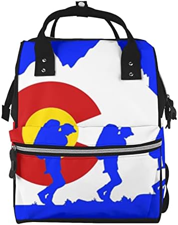 Раници За смяна на Пелени За мама Колорадо-Флаг на щата-Туризъм Пътна Чанта За Книги, Чанти За Памперси, Раница