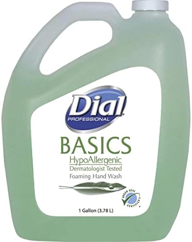 Пенящееся сапун за ръце Dial Professional 98612CT Basics, Оригинално, С орлови нокти, Бутилка обем 1 галон (Калъф за 4 бутилки)