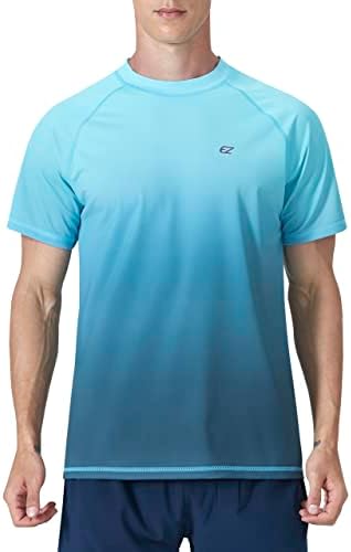 Мъжки Плувни Ризи Обрив Guard UPF 50 + UV Солнцезащитная Тениска С Защита От Слънцето, бързо съхнещи Риболовни и Плажни