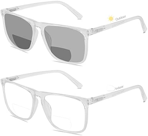 MARE AZZURO Фотохромичните Бифокални Очила Мъжки Слънчеви Очила за Четене със заключване Синя Светлина 1,0 1,5