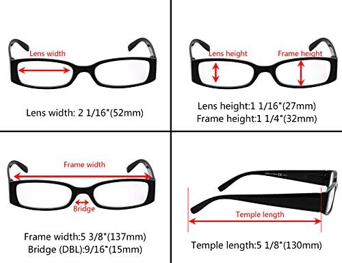 Eyekepper 5 Чифта Очила за четене за Жени + 3,25 Очила за четене в Черна рамка