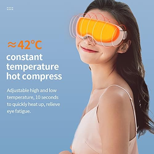 RAEWSTCO Интелигентен Масажор за очи, парна маска за очи, горещ компрес на постоянна температура, 360 Градуса, подходящ За очите,