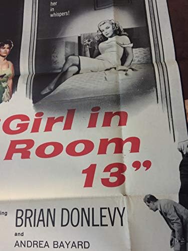 Момиче в стаята 13, оригинален плакат на филма 1960 г. 27 x 42