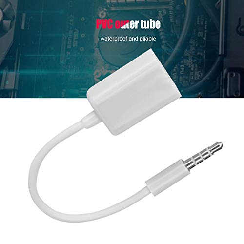 Аудио кабел ASHATA 3.5 мм от щепсела към конектора USB Конектор USB от щепсела към конектора Aux вход, аудио кабел 3.5 мм, Допълнителен Адаптер, Кабел Конвертор за устройства с