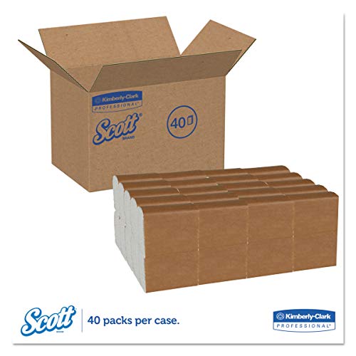 Салфетки Scott 98710 с дозатор за по-високи гънки, 1 слой, 7 x 13 1/2, бели, 250 за опаковане (в опаковката 40 x)