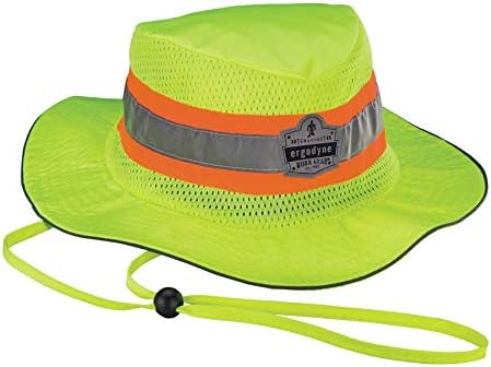 Солнцезащитная шапка Ergodyne унисекс за възрастни Hi-vis Ranger, Оранжева, Малка-Средна, САЩ