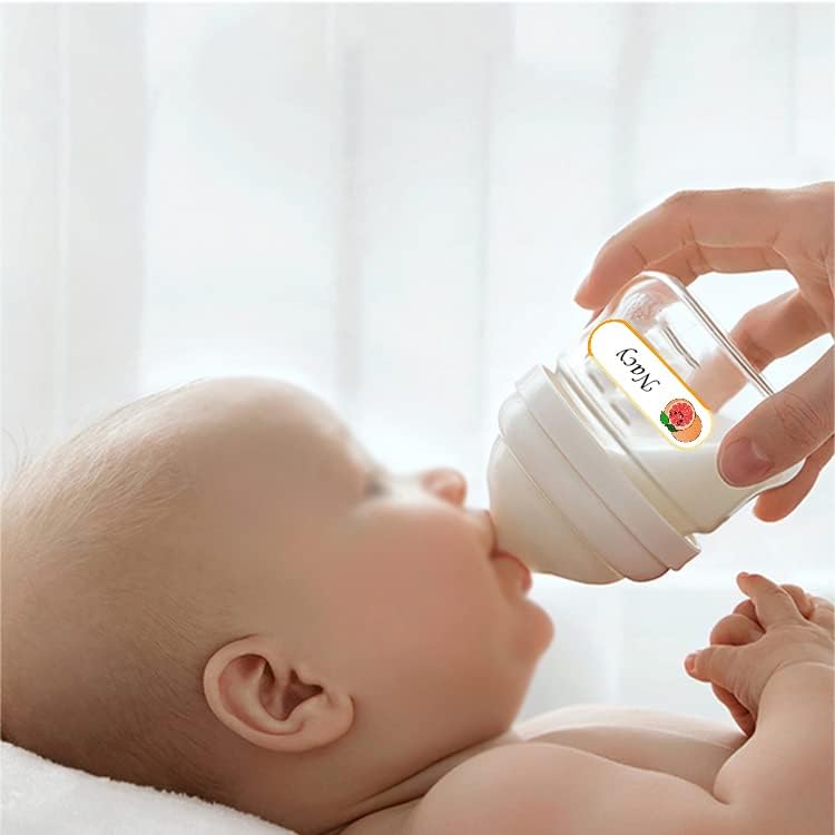 Етикети за бебешки бутилки за детска градина, Водоустойчиви Етикети с Надпис: Име, 2,5X0,5 инча, Сменяем Етикет