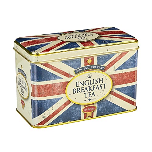 Лидице банка чай New English Teas Юниън Джак с 40 Торби чай за английска закуска, Британски Сувенир