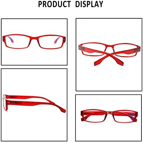 NORPERWIS 6 опаковки очила за четене, за жени и за мъже с удобна кутия пролетта вериги за четене за мъже и жени
