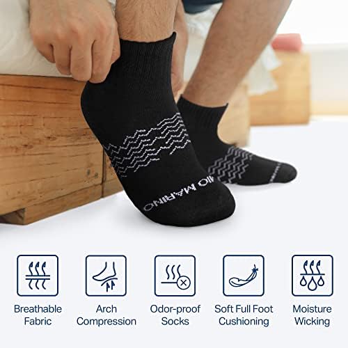 Мъжки чорапи Mio Marino с ниско деколте на щиколотке - Висококачествен контрол на влажността - Памучен хастар с супинатором