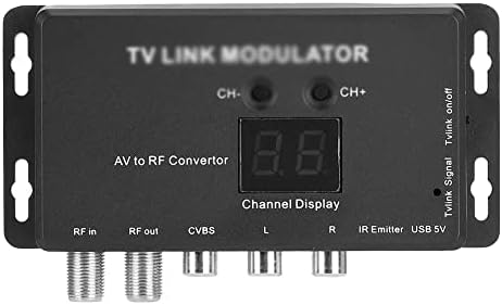 n/a UHF Модулатор TV Link AV-преобразувател на RF-IR удължител с 21-канальным дисплей PAL/NTSC Допълнително Пластмаса
