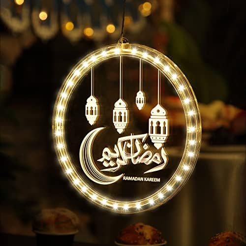 3D Рамадан Карим Светлини, Луната и Звездите Ислямското Украса Приказни Светлини На прозорците Украса в ислямския