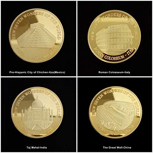 Kocreat Седем чудеса на света Възпоменателна Златна Монета Туристическа са подбрани Монета Щастлив Икона Монети