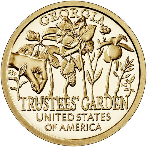 Доказателство за 2019 г. Georgia American Innovation Dollar Trustees Garden GEM Доказателство Монетния двор на САЩ
