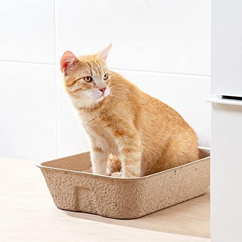 Тави за еднократна употреба за котешки тоалетни Navaris (опаковка от 5 броя) - Картонена тава за котки, Изработен