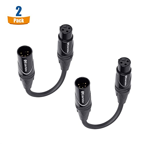 Кабела е на стойност 2 комплекта-5-за контакт на до 3-номера за контакт осветительному DMX кабел 6 инча (5-пинов конектор за 3-номера за контакт гнездовому XLR-кабел 3-пинов