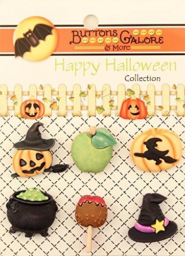Копчета в изобилие Happy Halloween Buttons-Комплект от 6 карти