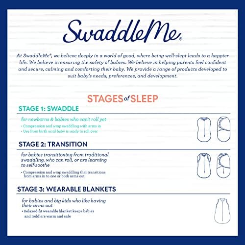 Оригинално пеленальное одеяло SwaddleMe, размера на малък / среден, 0-3 месеца, 1 опаковка (Креда бяла дъска Woodland) Лесен
