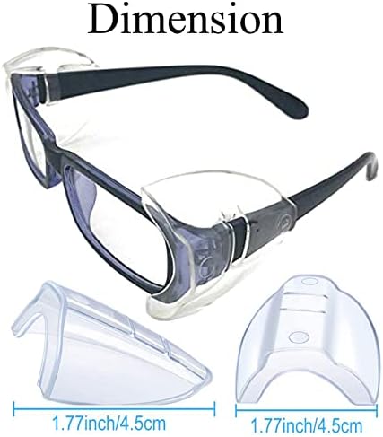 Странични щитове, очила, Контактни Странични щитове, Размер L е Подходящ за очила среден и Голям размер, Размер