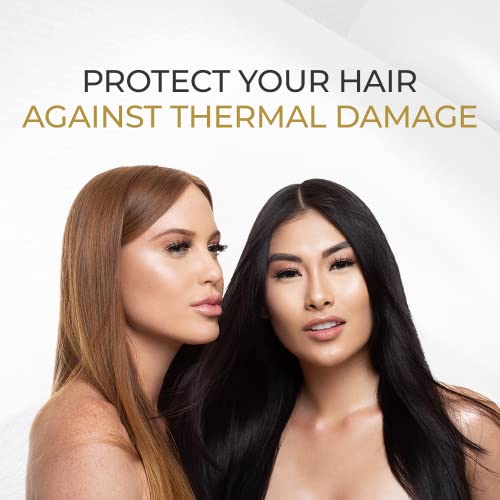 Термозащита за коса Maria Yanez, предпазва косата от чупливост, лека формула, практическото използване на спрей, преди полагане.