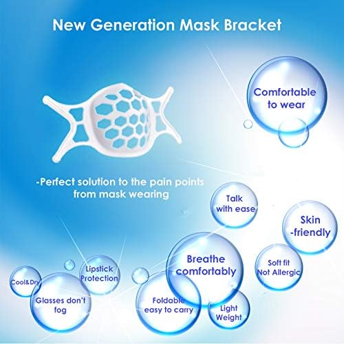 3D Силиконов Дишащ скоба за маски за лице, защитно фолио за червило, осигурявайки прохлада и сухота през целия ден,