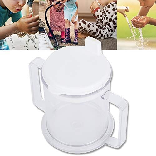 Чаша с двойна дръжка, Лесна Чаша за пиене на вода, защитена от разливане, за хора, страдащи от нарушения на преглъщане
