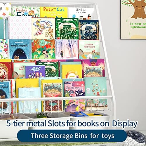 Детски библиотеки JAQ с чекмеджета за съхраняване, 6-Диференцирани Метални книжарниците Багажник на Витрина с Чекмеджета