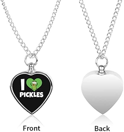 I Love Pickles Забавно Колие с Урной за домашни любимци, Персонални Титуляр За Пепел, Окачване, Памет Във формата на