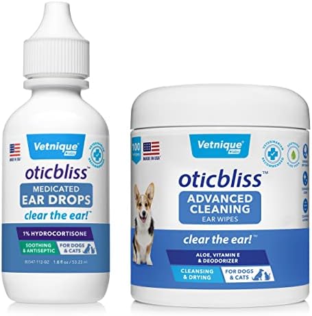 Лечебни ушни капки Oticbliss и салфетки Oticbliss Advanced Cleaning Wipes (100 карата) Съчетават в себе си подобрени средства