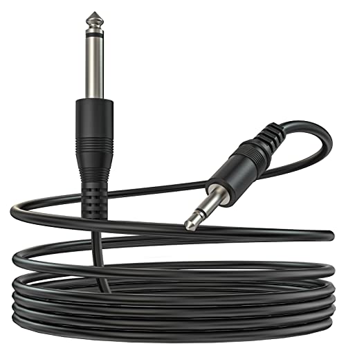 3,5 мм plug-6,35 мм, 1/4 Штекерный Моно аудио кабел, съвместим със слушалки, мобилен телефон, iPod, лаптоп, китара, впръскване